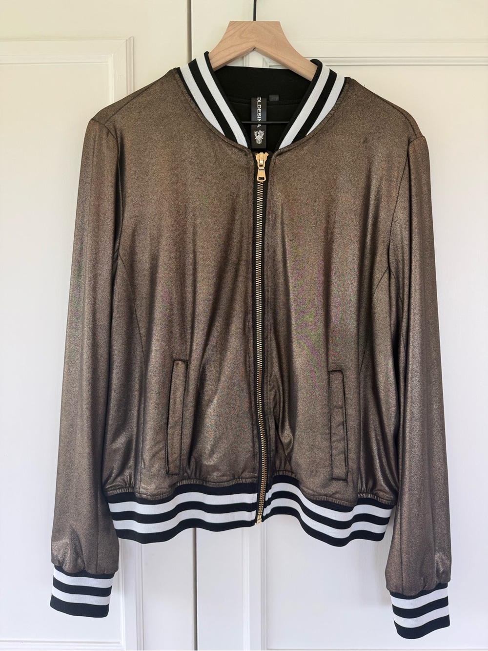 Coldesina bronze metallic bomber jacket, size XL
